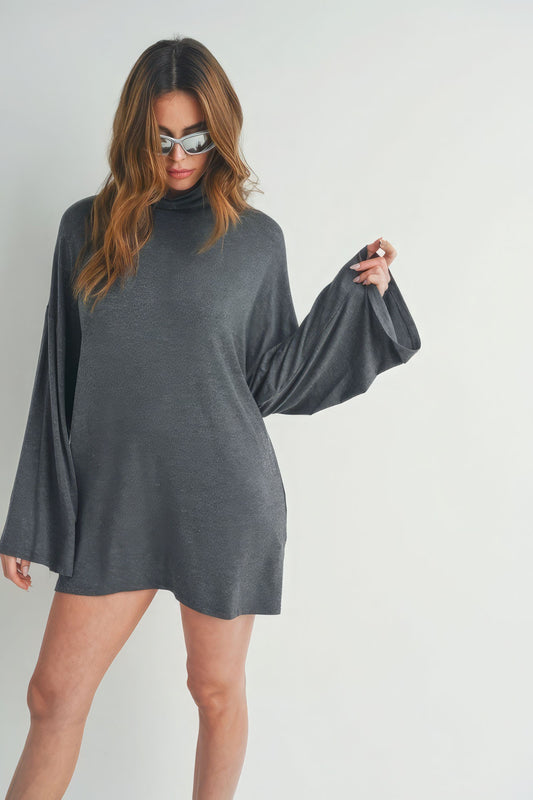 Shop Bell Sleeve Turtle Neck Dress – Chic, Comfortable & Stylish Dress for Effortless Fashion in Every Season