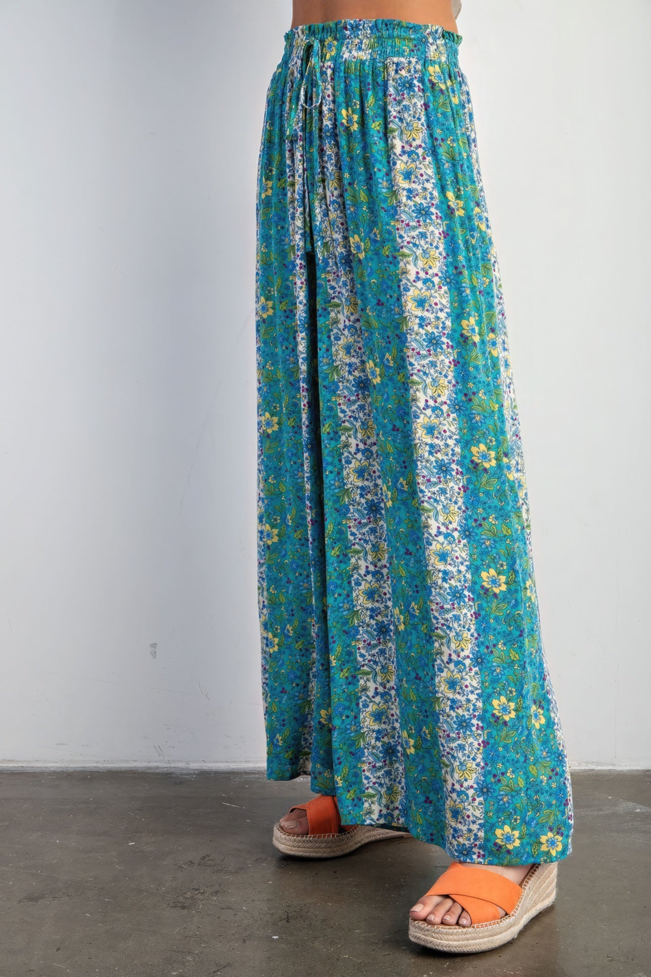 Floral Print Gauze Palazzo Pants | Lightweight 100% Rayon for Soft, Breezy Comfort