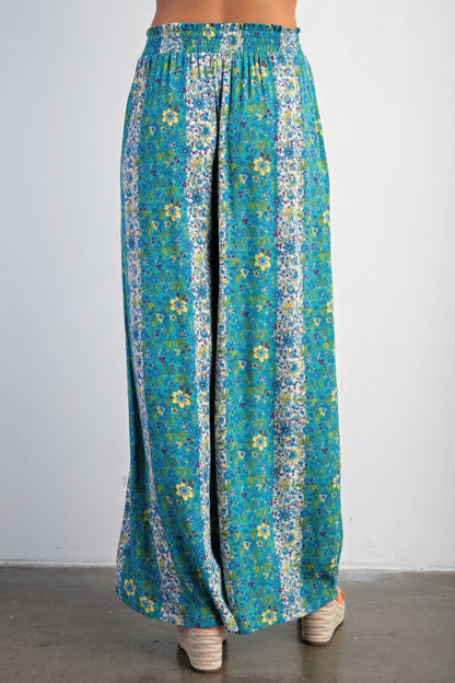 Floral Print Gauze Palazzo Pants | Lightweight 100% Rayon for Soft, Breezy Comfort