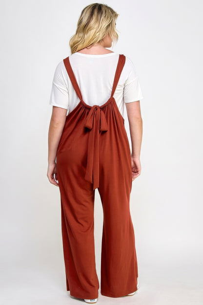 French Terry Wide Leg Jumpsuit Overalls – 100% Polyester for Durability, Soft Feel, and All-Day Comfort