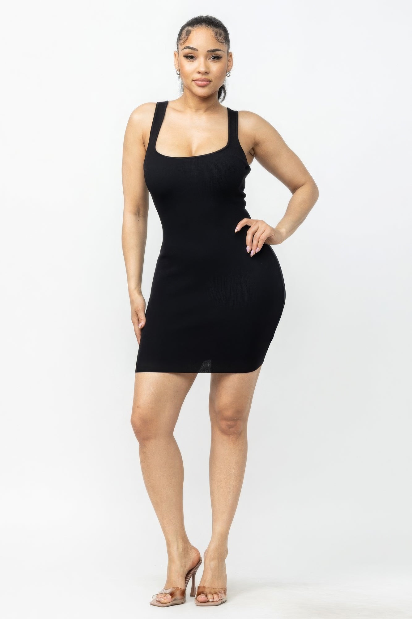 Sleeveless Mini Dress – Rayon & Nylon Blend, Regular Fit with Flattering Mini Length, Perfect for Night Outs, Cocktail Parties & Summer Gatherings