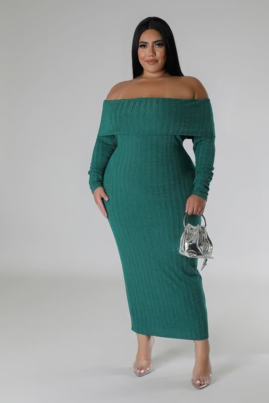 Off-Shoulder Stretch Dress – Polyester & Spandex, Strapless with Long Sleeves, Comfortable Slip-On Design for All-Day Wear