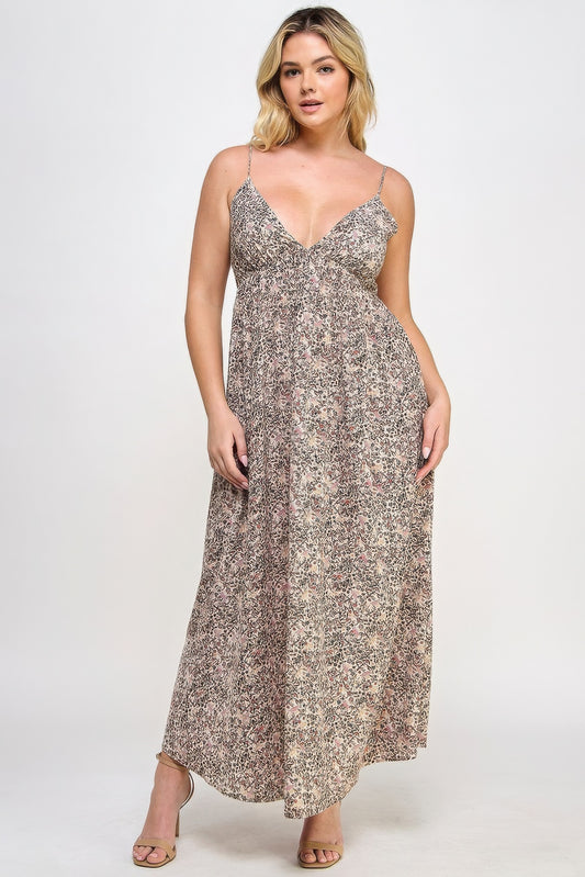 Floral Maxi Dress with Tie-Back | Romantic Silhouette & Flowing Drape for Effortless Charm