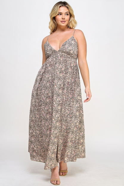 Floral Maxi Dress with Tie-Back | Romantic Silhouette & Flowing Drape for Effortless Charm