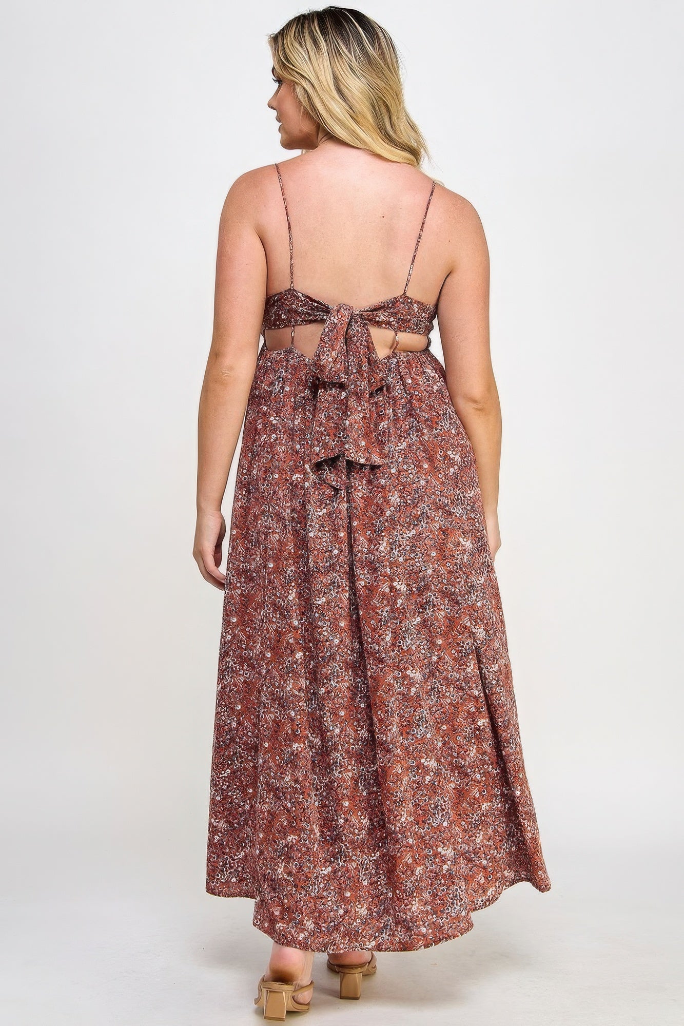 Floral Maxi Dress with Tie-Back | Romantic Silhouette & Flowing Drape for Effortless Charm