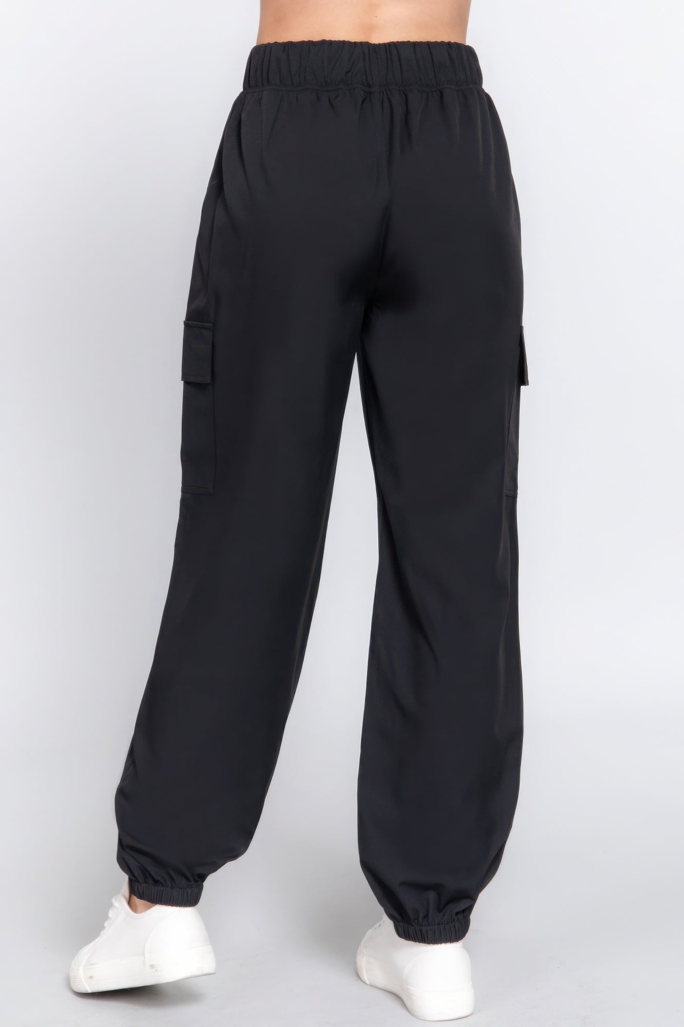 Lightweight Stretch Woven Cargo Jogger Pants - Modern Fit with Elastic Waistband, Functional Cargo Pockets, and Comfortable Polyester-Spandex Blend for Everyday