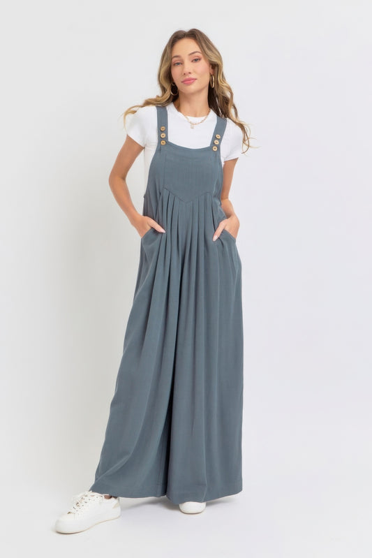 Shop Adjustable Strap Overall Wide Leg Jumpsuit – Trendy, Comfortable & Versatile Women's Fashion in the USA