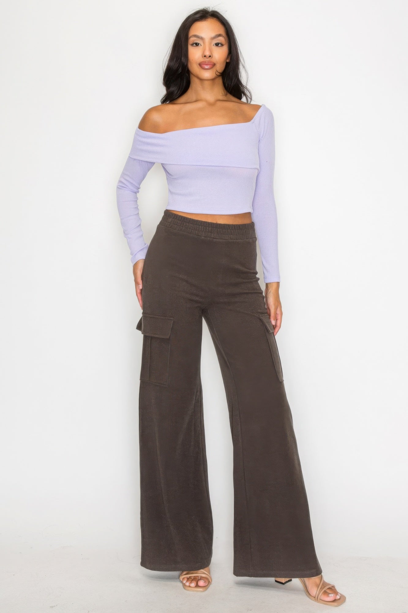 Shop Bardot Ribbed Long Sleeve Crop Top – Stylish, Comfortable & Trendy Women's Fashion for Every Occasion